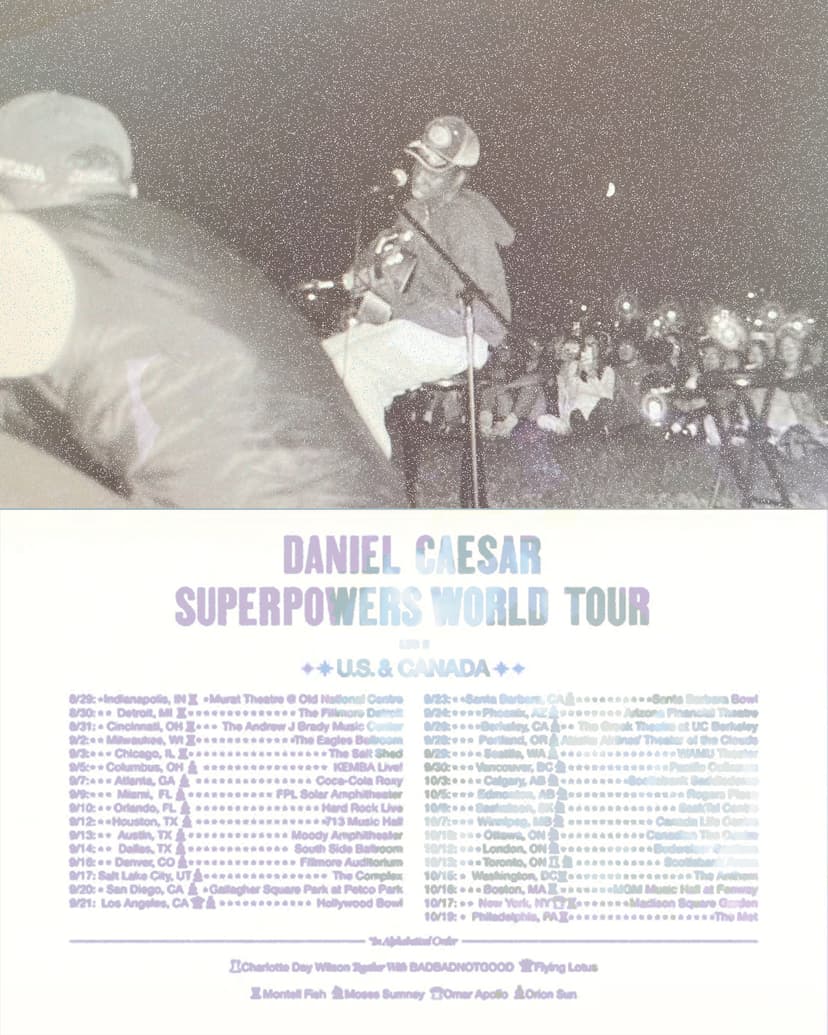 Daniel Caesar Tour Poster